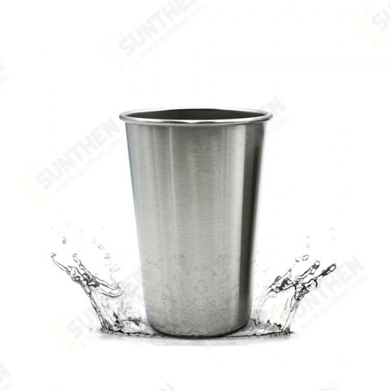 304 Stainless Steel Cup Mug Single Layer Cup Drink Cup Milk Cup 500ml Home Kitchen Drinkware Water Cup