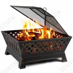 34 Inch Fire Pits Large Wood Burning Deep Steel Firepitsm with Ash Plate,Water Drainage Hole,Spark Screen Poker 34 Inch Fire Pits Large Wood Burning Deep Steel Firepitsm with Ash Plate,Water Drainage Hole,Spark Screen Poker