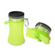 550ml Collapsible Silicone Waterproof Sport Water Bottle With Solar Energy Charge LED Camping Latern