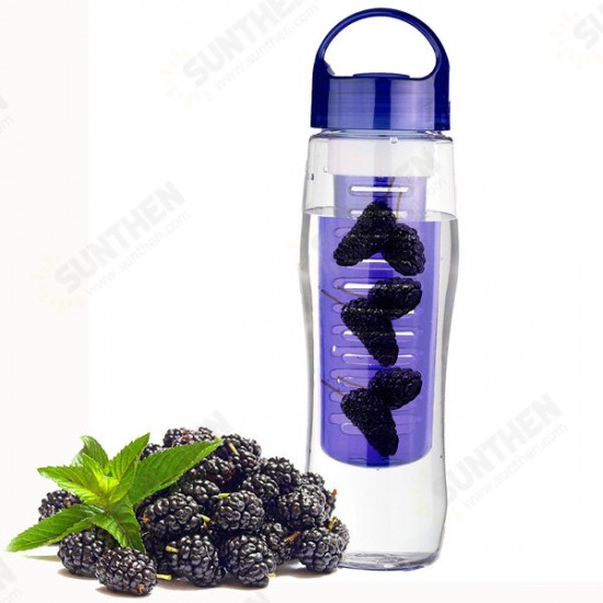 700ML Sports Plastic Fruit Infuser Water Bottle Cup BPA Filter Juice Maker