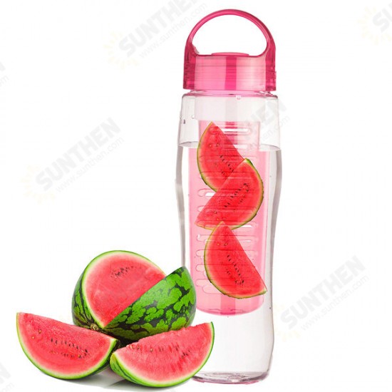 700ML Sports Plastic Fruit Infuser Water Bottle Cup BPA Filter Juice Maker