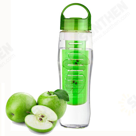 700ML Sports Plastic Fruit Infuser Water Bottle Cup BPA Filter Juice Maker