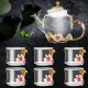 7PCS Glass Cups Set Enamel High-temperature Resistant Tea Water Cups Set Kitchen Accessories