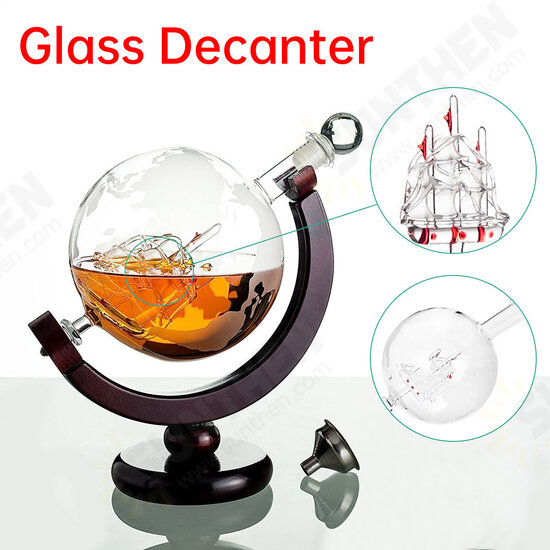 850ml Glass Decanter Globe Liquor Gifts Whiskey Bottle Large Capacity Bottle Spirits