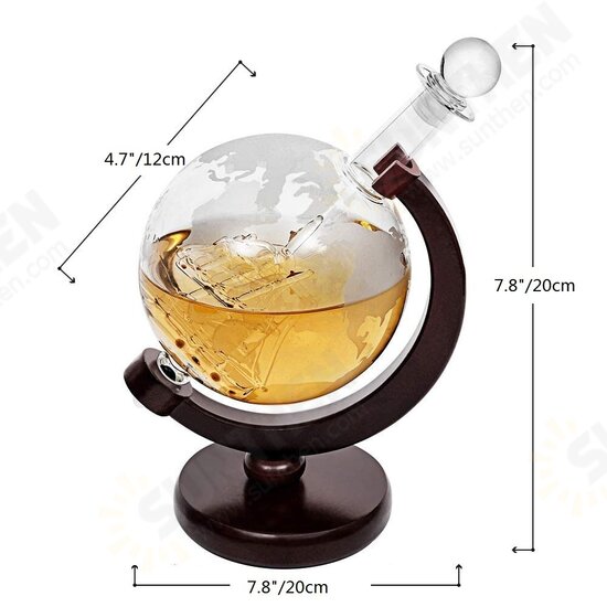 850ml Glass Decanter Globe Liquor Gifts Whiskey Bottle Large Capacity Bottle Spirits