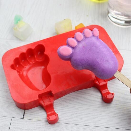 Creative Silicone Ice Cream Mold Ice Lolly Mold Rod Ice Mold Red Food Grade