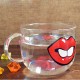 Handmade Cartoon Glass Cup High Temperature Resistant Transparent Water Mug Cat Pig Nose Pattern Glass Mug