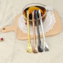 KC-STR15 3 in 1 Multifunction Stainless Steel Filtering Drink Straw Tea Spoon Tea Filter Milks KC-STR15 3 in 1 Multifunction Stainless Steel Filtering Drink Straw Tea Spoon Tea Filter Milks