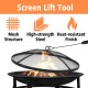 26 inch Fire Pit Wood Burning Small Heavy Duty Steel Firepit with Spark Screen Log Grate Poker