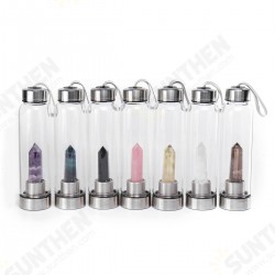 Natural Gemstone Crystal Healing Obelisk Wand Elixir Quartz Water Bottle Natural Gemstone Crystal Healing Obelisk Wand Elixir Quartz Water Bottle
