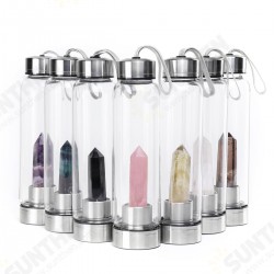 Natural Gemstone Crystal Healing Obelisk Wand Elixir Quartz Water Bottle Natural Gemstone Crystal Healing Obelisk Wand Elixir Quartz Water Bottle