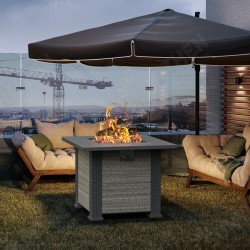 Square Outdoor Fireplace Propane Fire Pit Patio Gas Camping Table Garden Burner Square Outdoor Fireplace Propane Fire Pit Patio Gas Camping Table Garden Burner