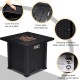 Square Outdoor Fireplace Propane Fire Pit Patio Gas Camping Table Garden Burner