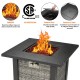 Square Outdoor Fireplace Propane Fire Pit Patio Gas Camping Table Garden Burner