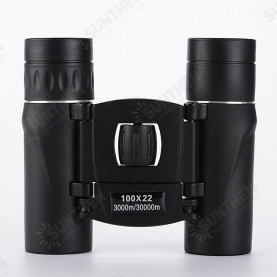 100x22 Mini HD Binoculars Folding Compact BAK4 Telescope High Powered Night Vision Binoculars