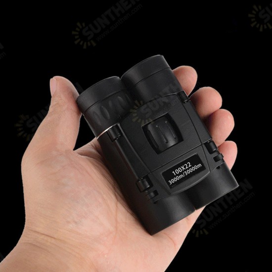 100x22 Mini HD Binoculars Folding Compact BAK4 Telescope High Powered Night Vision Binoculars