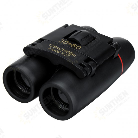 30x60 Mini Folding Binoculars Portable Camping Travel Telescope With Low Light Night Vision