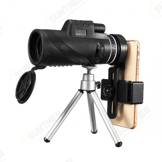 40X60 HD BAK4 Optical Lens Monocular Low Light Level Night Vision Waterproof Phone Telescope