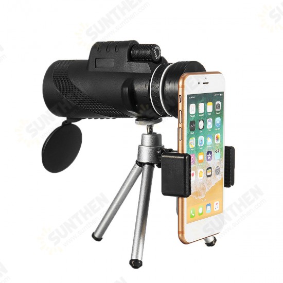 40X60 HD BAK4 Optical Lens Monocular Low Light Level Night Vision Waterproof Phone Telescope