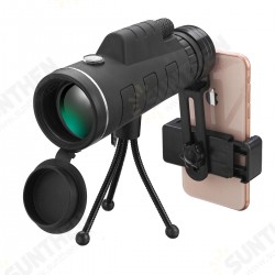 40x60 Monocular HD Optic BAK4 Low Light Night Vision Telescope With Phone Holder Clip Tripod Outdoor Camping 40x60 Monocular HD Optic BAK4 Low Light Night Vision Telescope With Phone Holder Clip Tripod Outdoor Camping