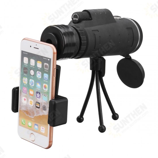 40x60 Monocular HD Optic BAK4 Low Light Night Vision Telescope With Phone Holder Clip Tripod Outdoor Camping