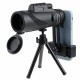 80X100 HD Monocular Telescope Phone Camera Zoom Starscope Hiking Tools With Tripod