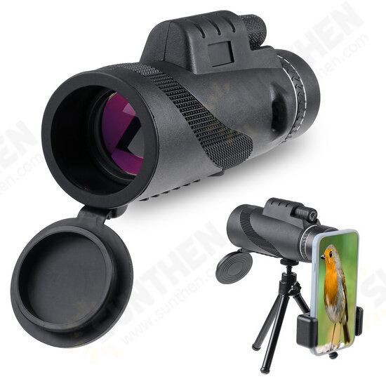 80X100 HD Monocular Telescope Phone Camera Zoom Starscope Hiking Tools With Tripod