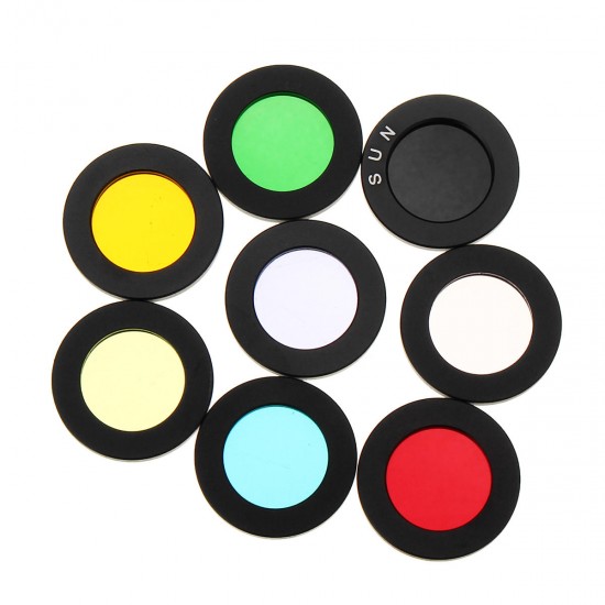 8Pcs/set 1.25inch Lens Filter Kit Nebula Filter Moon Sun Filter For Telescope Eyepiece Accessories
