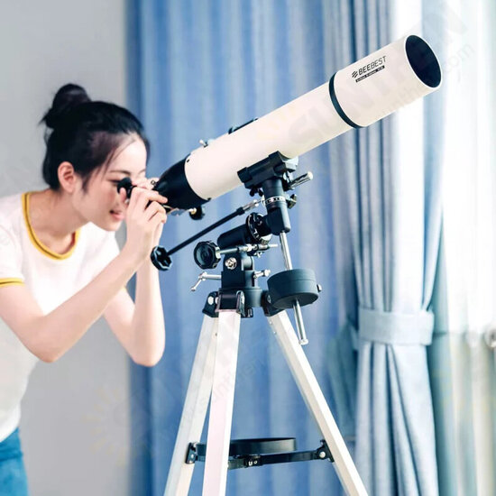 XA90 Professional Refractive Astronomical Telescope 90mm Aperture Fully-Coated Glass German Equatorial Telescope