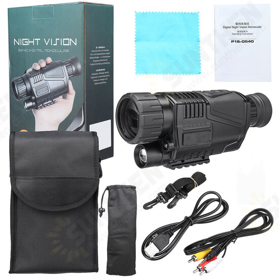 HD Infrared Night Vision Device Dual Use Monocular Camera 5X Digital Zoom Telescope For Outdoor Travel Hunting