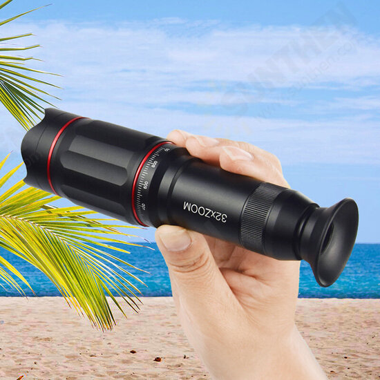 32X Metal Monocular Telescop Set Professional Telephoto Zoom Outdoor Camping Retractable With Tripod Phone Clip Supports Smartphone