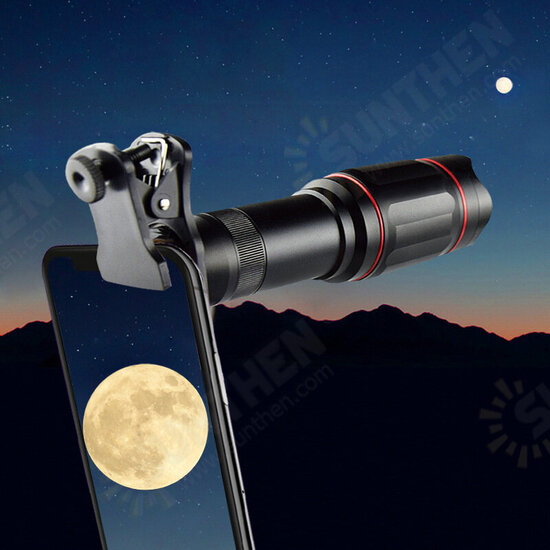 32X Metal Monocular Telescop Set Professional Telephoto Zoom Outdoor Camping Retractable With Tripod Phone Clip Supports Smartphone