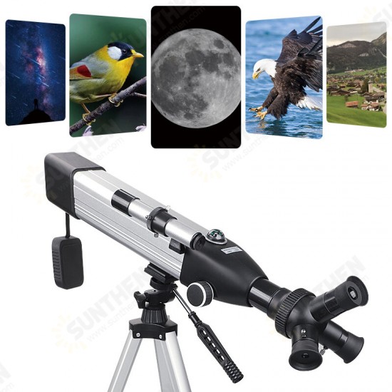 166X HD Professional Astronomical Telescope Monocular Super Zoom for Space Heavenly Body Observation with Tripod Phone Holder