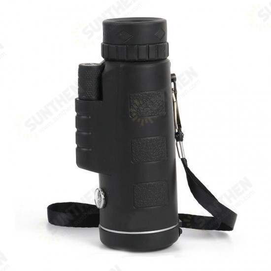 40X60 Upgraded Outdoor Monocular With Compass HD Optic Low Light Level Night Vision Telescope Camping Travel