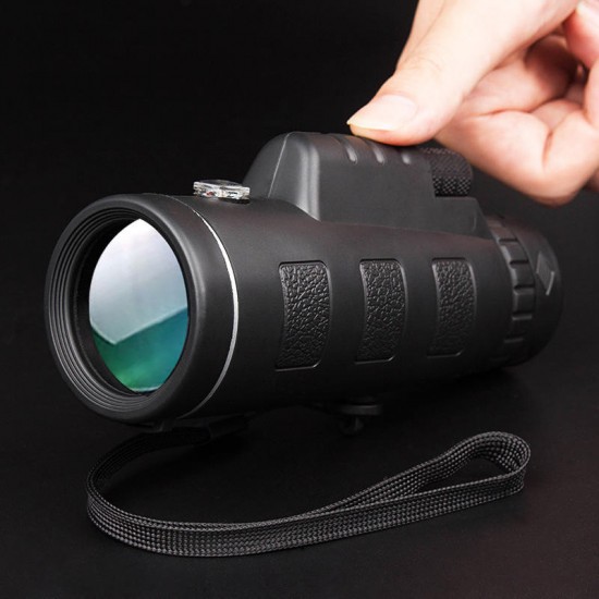 40X60 Upgraded Outdoor Monocular With Compass HD Optic Low Light Level Night Vision Telescope Camping Travel