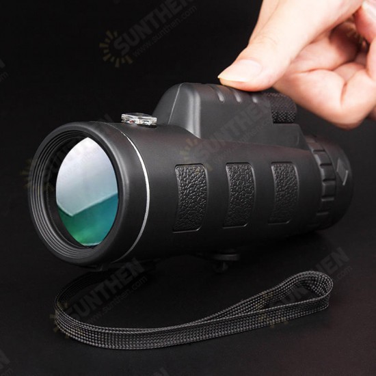 40X60 Upgraded Outdoor Monocular With Compass HD Optic Low Light Level Night Vision Telescope Camping Travel