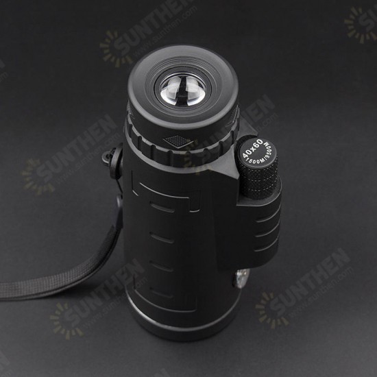 40X60 Upgraded Outdoor Monocular With Compass HD Optic Low Light Level Night Vision Telescope Camping Travel