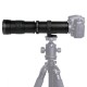 420-800mm F/8.3-16 Super Telephoto Lens Manual Zoom Lens + T-Mount For Nikon For Sony For Pentax SLR Camera