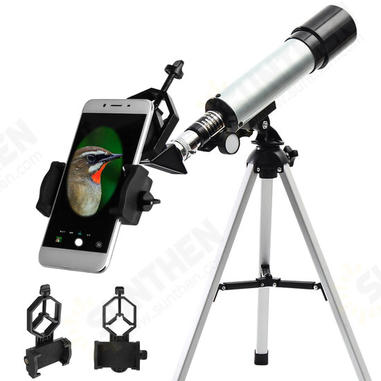 90X 50mm Monocular Telescope Astronomical Refractor Telescope Refractive Eyepieces With Tripod For Beginners