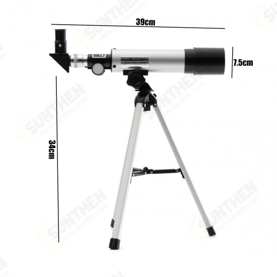 90X F36050M 50mm Monocular Telescope Astronomical Refractor Telescope Refractive Eyepieces Tripod Beginners 2.800 Arc Seconds