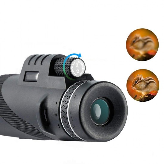 MNV-L1 40X60 Dual Focus Optics Monocular HD Waterproof Telescope Day&Night Vision 500M/ 9500M