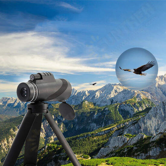 MNV-L1 40X60 Dual Focus Optics Monocular HD Waterproof Telescope Day&Night Vision 500M/ 9500M