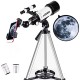 40070 Professional Astronomical Telescope FMC Lens Coating 3X Magnification Monocular Telescope with Phone Adapter Carry Bag