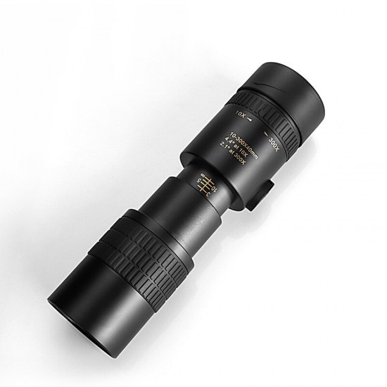 10-300x40 Zoom Telescope Professional HD Monocular Retractable Telescopic for Outdoor Camping Travel