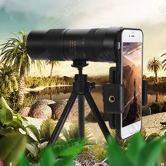 10-300x40 Zoom Telescope Professional HD Monocular Retractable Telescopic for Outdoor Camping Travel