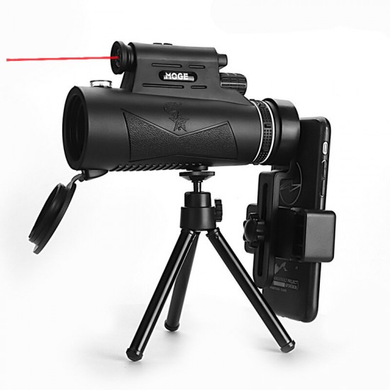 12X50 HD Telescope with Laser Flashlight Phone Adapter Tripod For Outdoor Camping Travel High Power Bird Watching