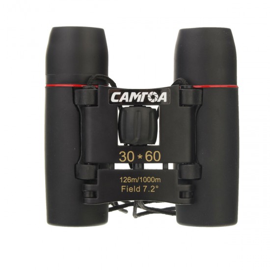 30x60 Folding Binocular HD Red Coated Film Lens Telescope Low Light Level Night Vision 126M/1000M