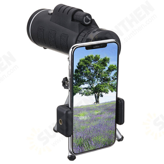 40X60 Monocular Optical HD Lens Telescope + Tripod + Mobile Phone Clip Handheld Night Vision Monocular for Hunting Camping