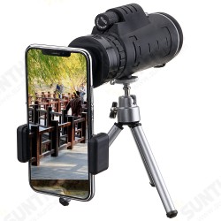 40X60 Monocular Optical HD Lens Telescope + Tripod + Mobile Phone Clip Handheld Night Vision Monocular for Hunting Camping 40X60 Monocular Optical HD Lens Telescope + Tripod + Mobile Phone Clip Handheld Night Vision Monocular for Hunting Camping