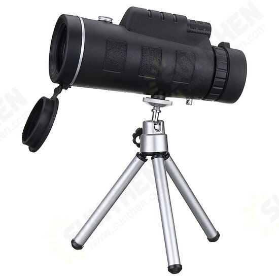 40X60 Monocular Optical HD Lens Telescope + Tripod + Mobile Phone Clip Handheld Night Vision Monocular for Hunting Camping